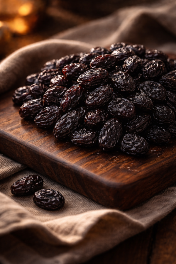 Thalha Food Sun-Dried Black Raisins — Sweet, Juicy & Naturally Powerful 250g